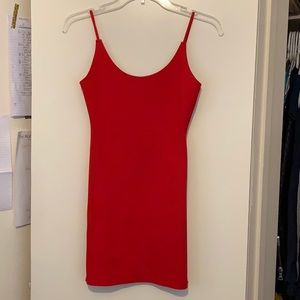 Red skin tight dress